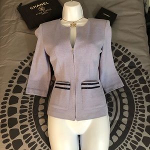 St John Zip Front Light Blue Jacket/ Cardigan